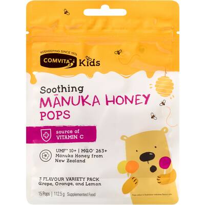 comvita kids soothing pops manuka honey