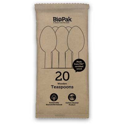 biopak teaspoons wooden