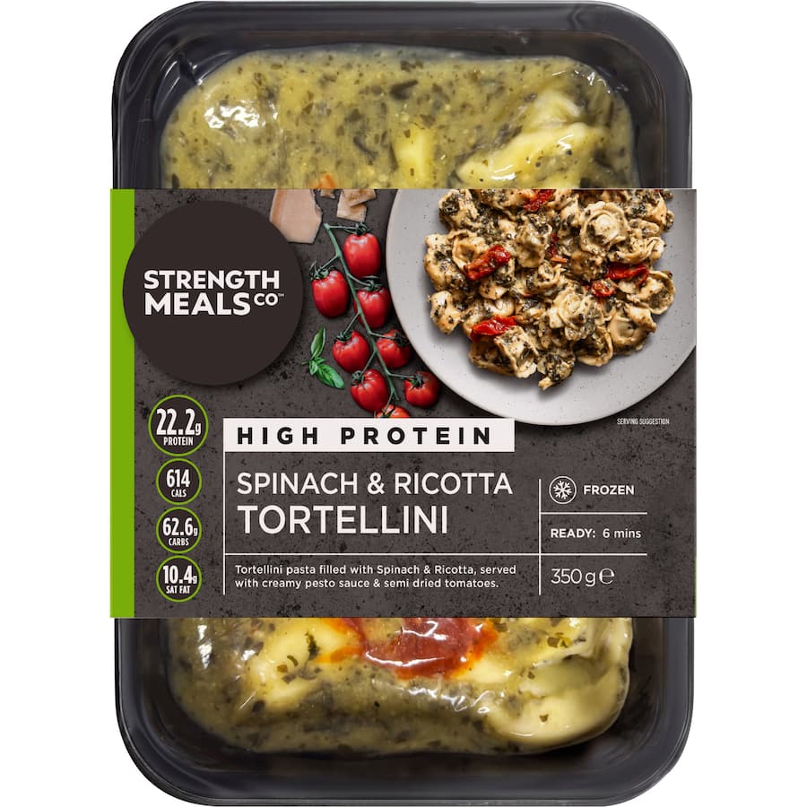 Strength Meals Co Frozen Meal Spinach & Ricotta Tortellini
