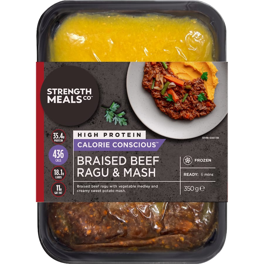 Strength Meals Co Frozen Meal Beef Ragu