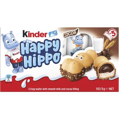 kinder happy hippo cocoa biscuit multipack