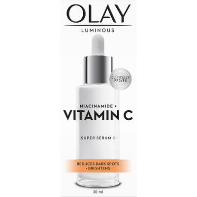 olay luminous super face serum moisturiser niacinamide + vitamin c