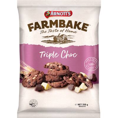 arnotts farmbake cookies triple choc