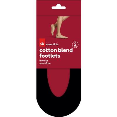 essentials footlet cotton blend black