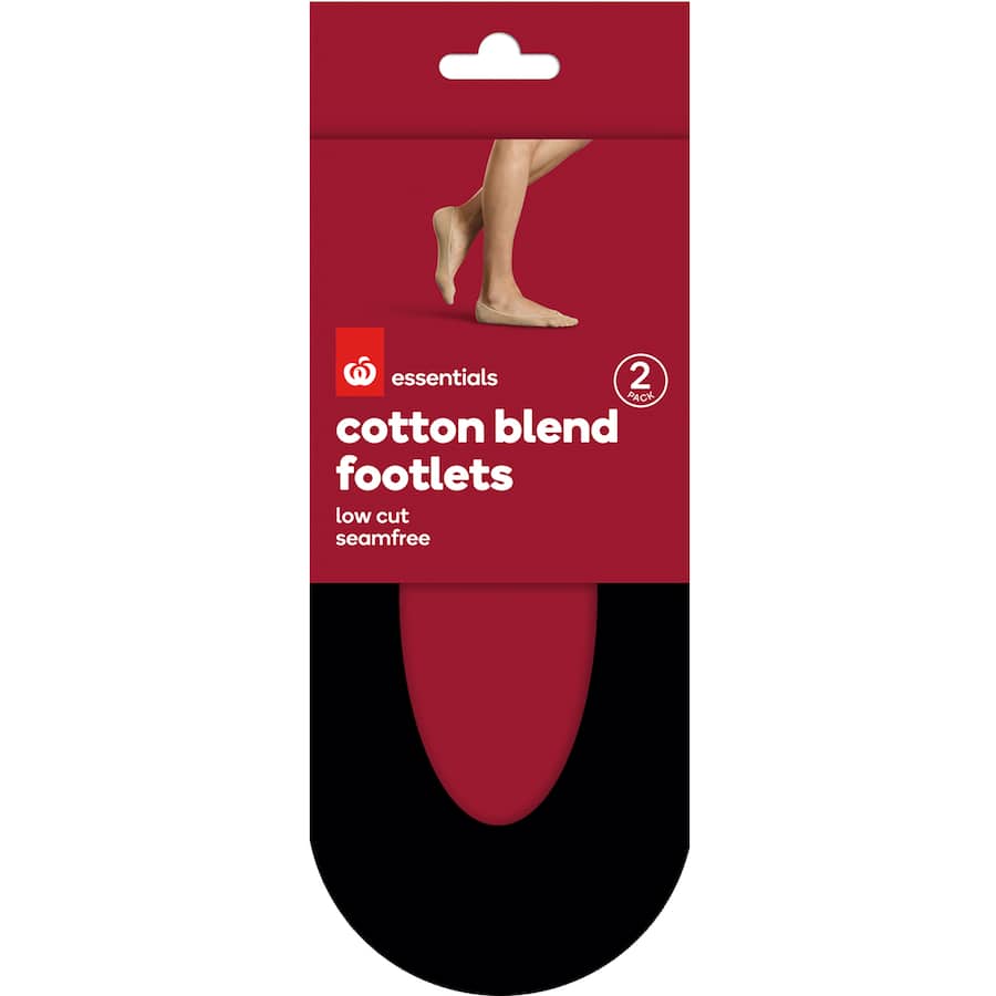 Essentials Footlet Cotton Blend Black