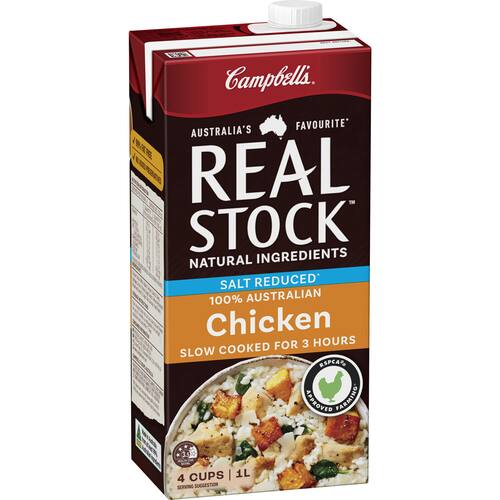 Campbells Real Stock Chicken Stock Liquid Salt Reduced