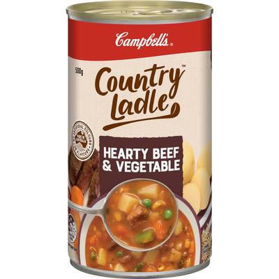 campbell's country ladle soup beef & vegetables canned