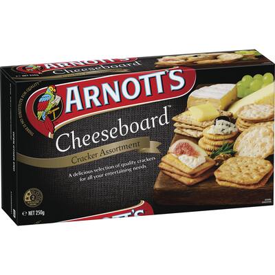 arnotts crackers cheeseboard selection