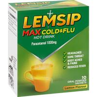 Lemsip Max Lemon Cold & Flu Hot Drink Sachets