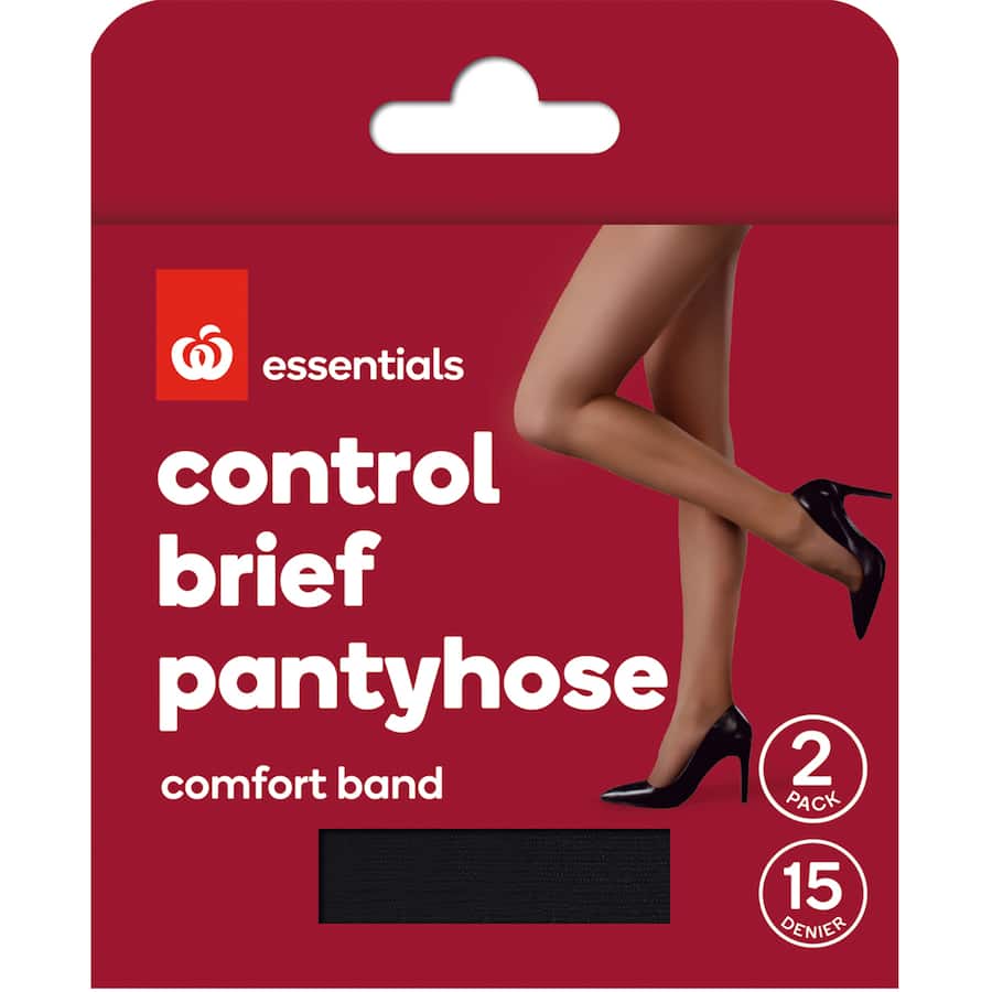 Essentials Pantyhose Control Brief Black 15 Denier