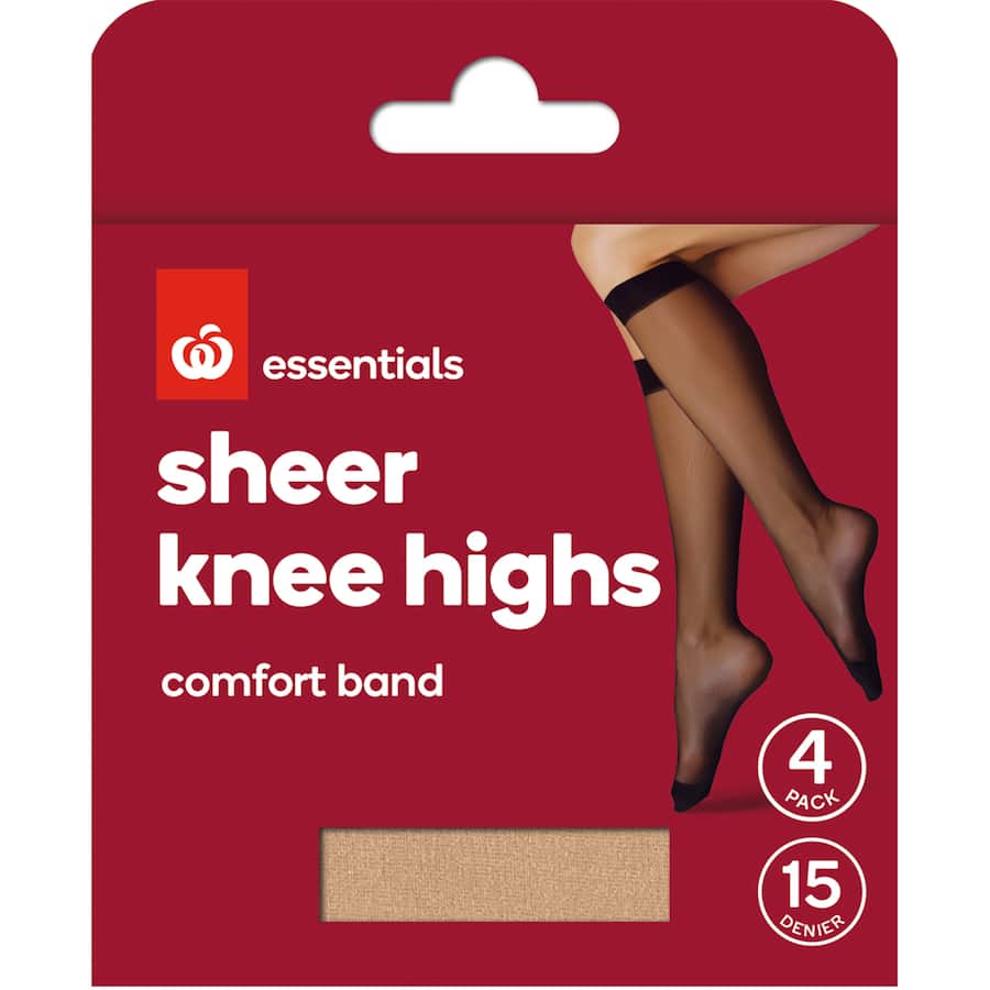 Essentials Knee Highs Natural 15 Denier One Size