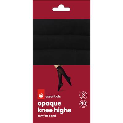 essentials knee highs plain 40 denier one size