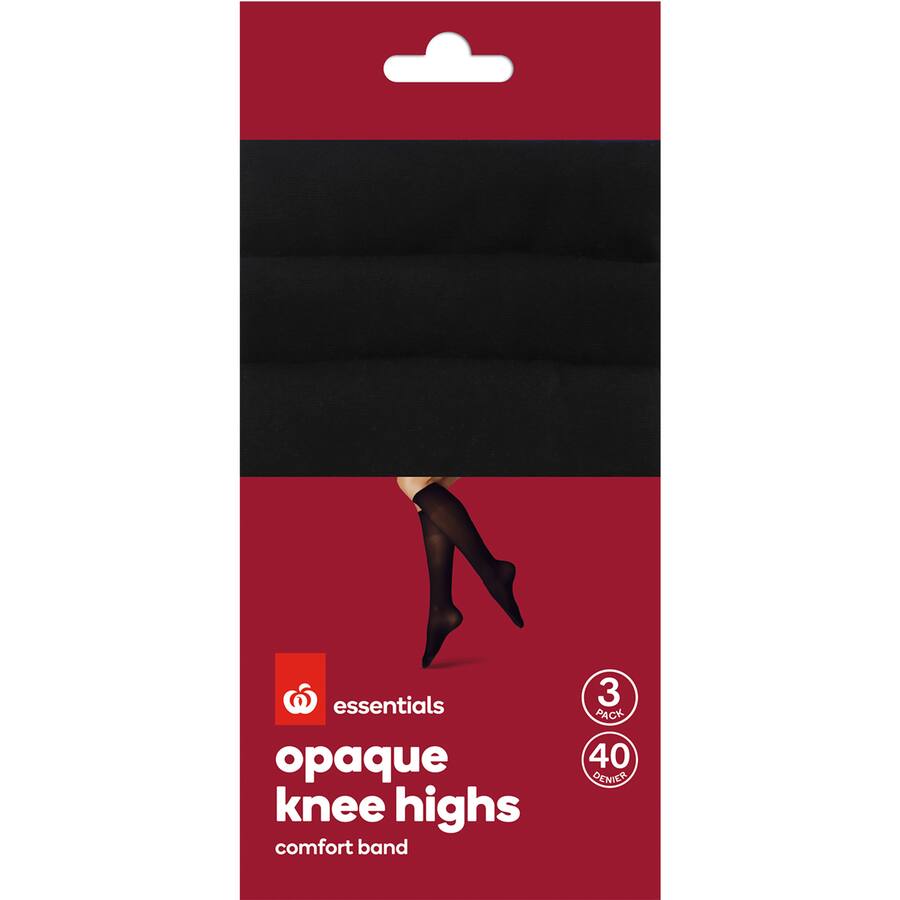 Essentials Knee Highs Plain 40 Denier One Size