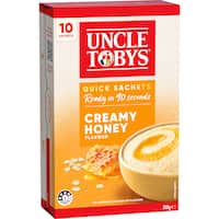uncle tobys oats quick sachets creamy honey