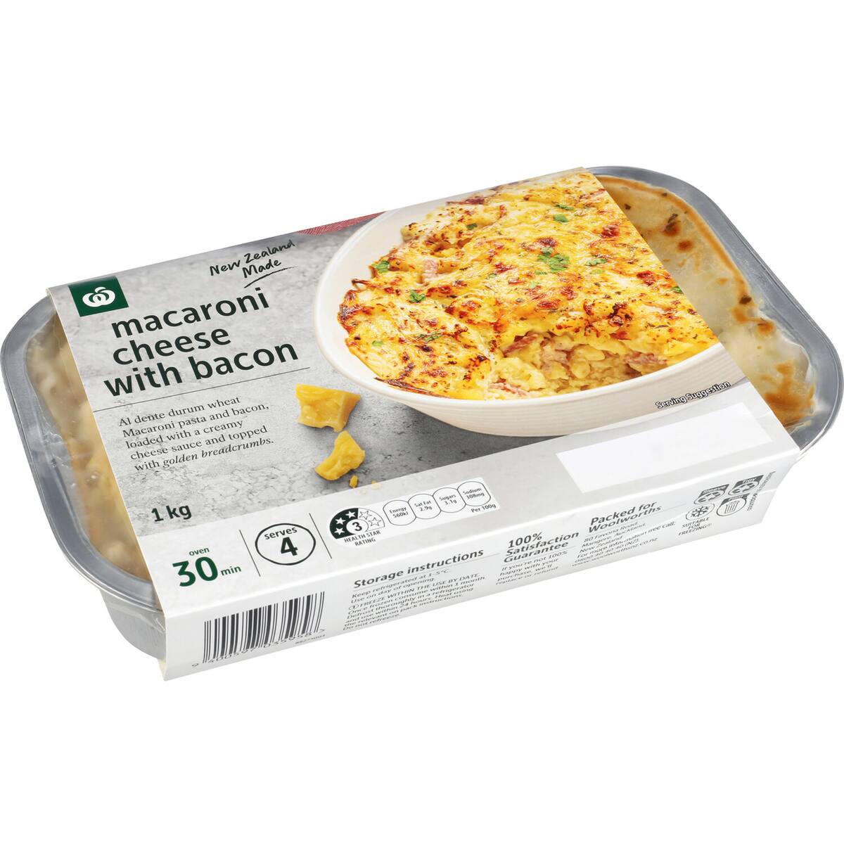 Woolworths Macaroni And Cheese With Bacon 1kg bunch