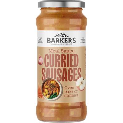 barker's recipe base curried sausages sauce