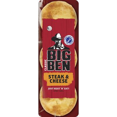 big ben chilled pie 6pk steak & cheese