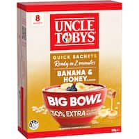 Uncle Tobys Oats Quick Sachets Banana Honey