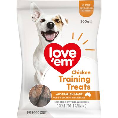 love em dog treats chicken training