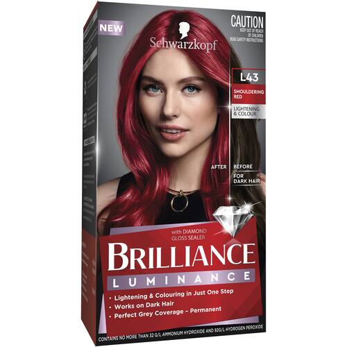 Schwarzkopf Brilliance Hair Colour L43 Smouldering Red