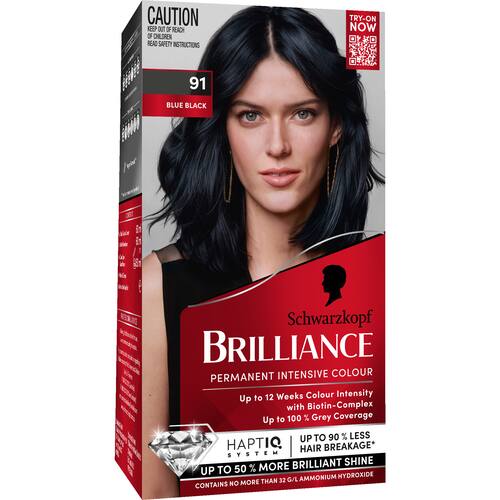 Schwarzkopf Brilliance Hair Colour 91 Blue Black