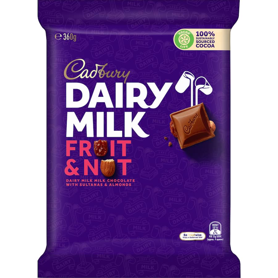 Cadbury Chocolate Dairy Milk Fruit & Nut