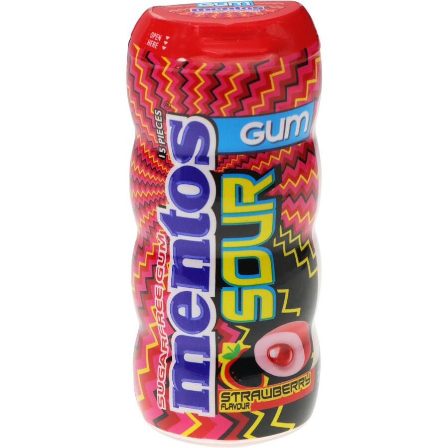 Mentos Sugar Free Chewing Gum Sour Strawberry