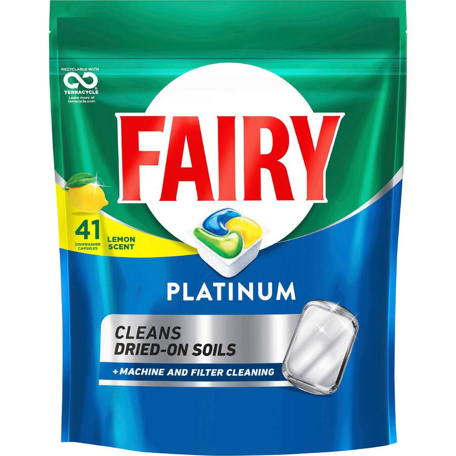 Fairy Platinum Dishwasher Capsules Lemon