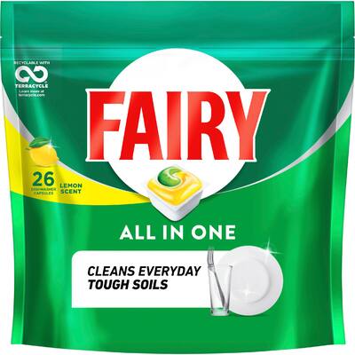 fairy dishwasher capsules all in one lemon