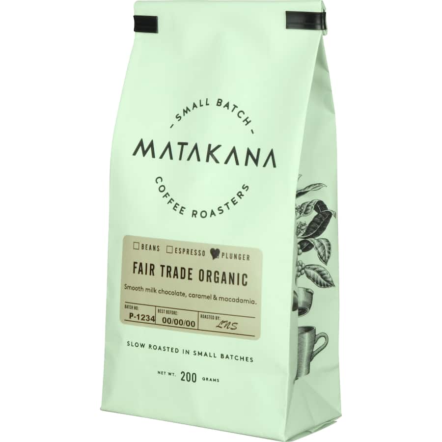 Matakana Coffee Roasters Plunger Fair Trade Organic