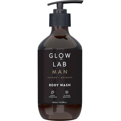 glow lab body wash man
