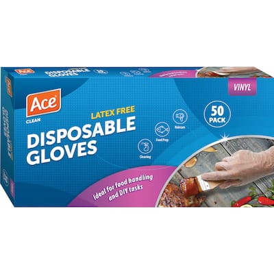 ace disposable gloves vinyl