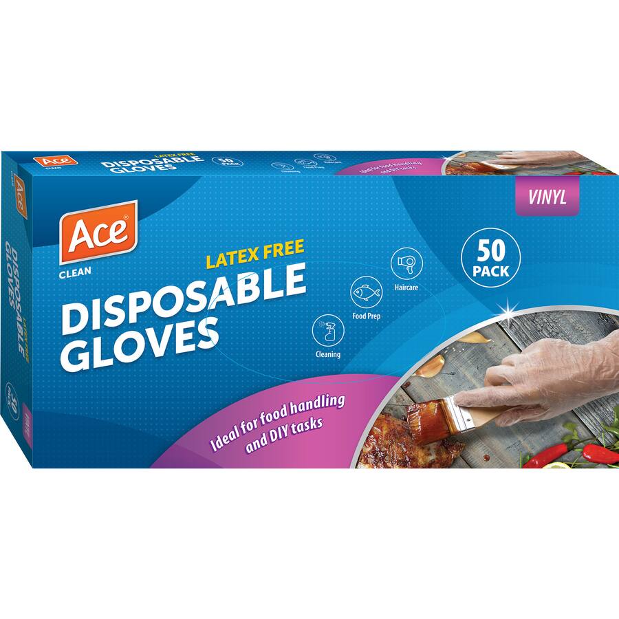 Ace Disposable Gloves Vinyl