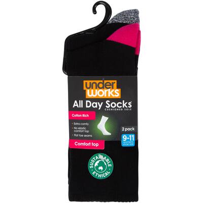 uw ladies socks crew size 9-11
