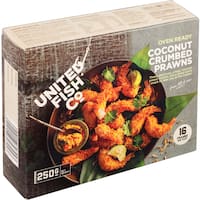 united fish co coconut crumbed prawns oven ready (16pk)