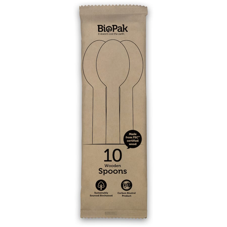 Biopak Spoons 16Cm Wooden