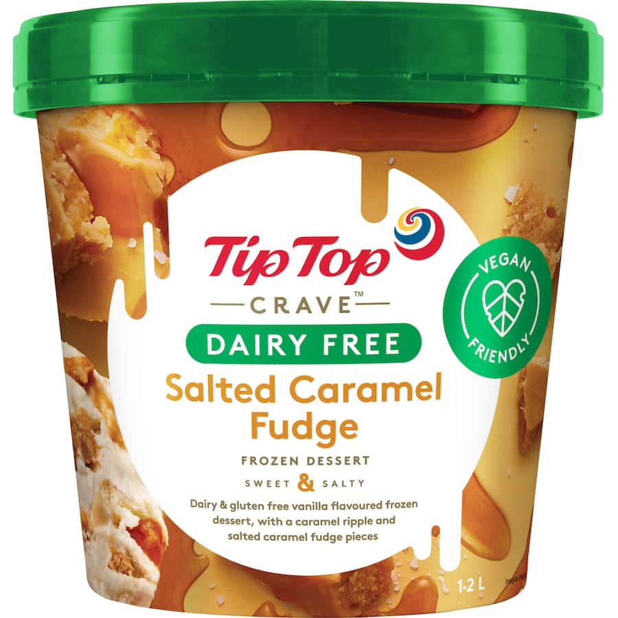 Tip Top Crave Ice Cream Salted Caramel Fudge
