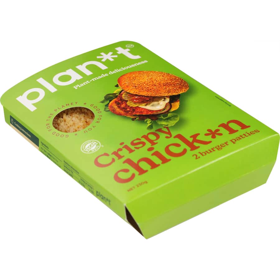 Plan*T Crispy Chicken Burger Patties Plant Based