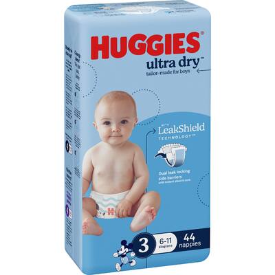 huggies ultra dry nappies boys size 3 (6-11kg)