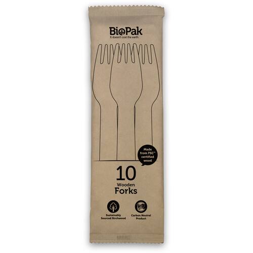 Biopak Forks Wooden 16cm