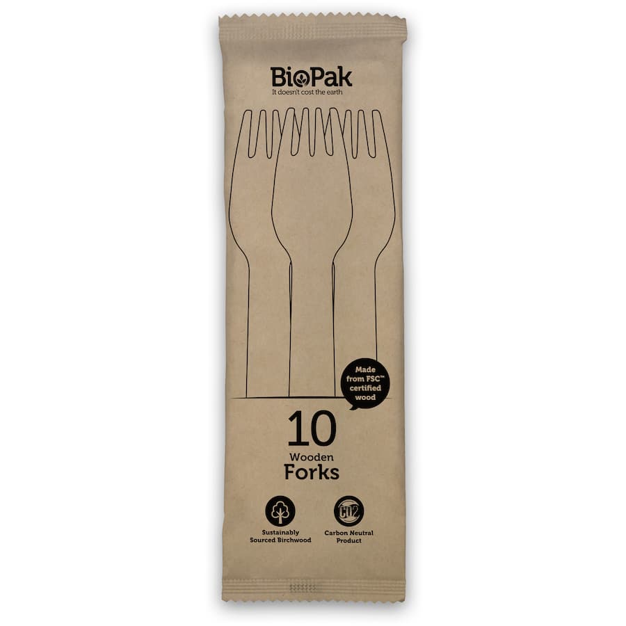 Biopak Forks Wooden 16Cm