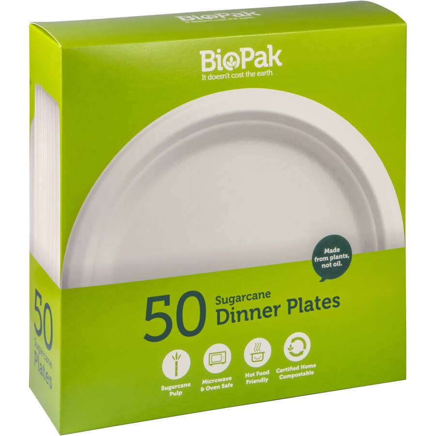 Biopak Plates Sugar Cane 25Mm
