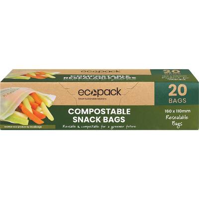 ecopack compostable snack bags resealable