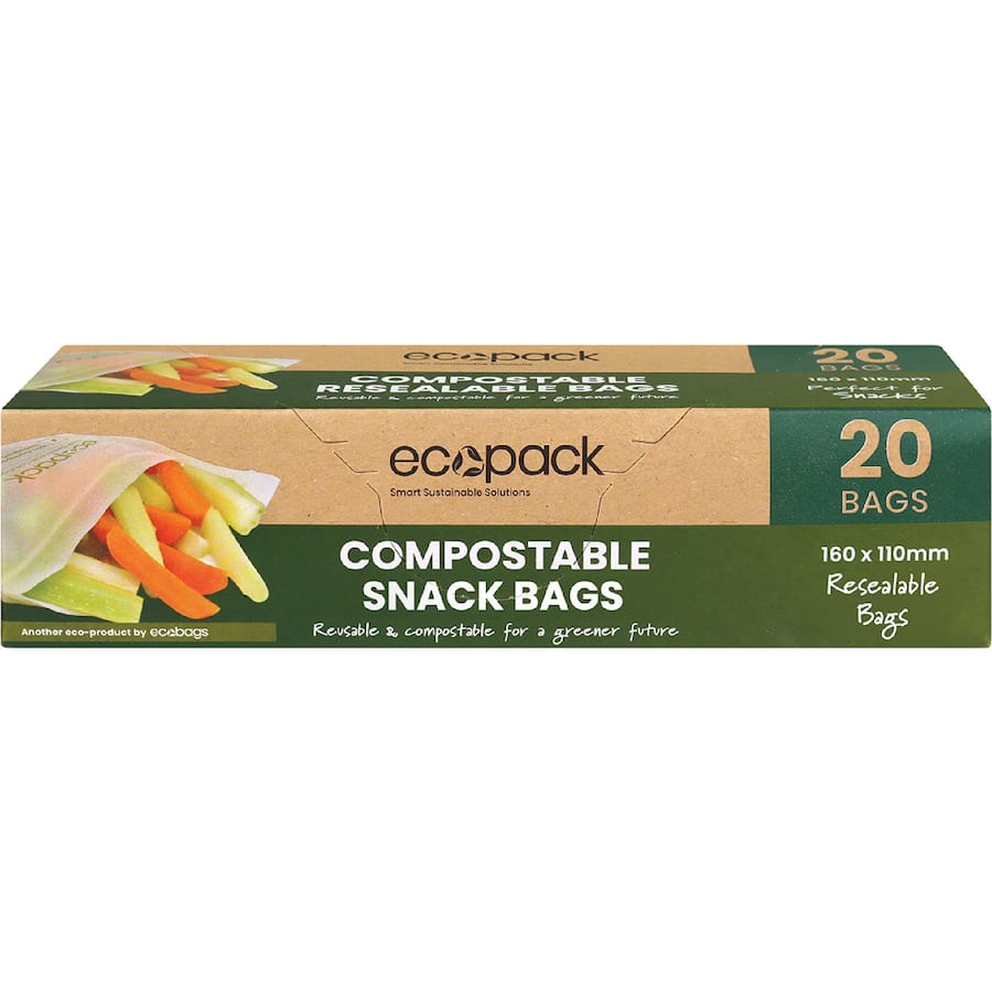Ecopack Compostable Snack Bags Resealable