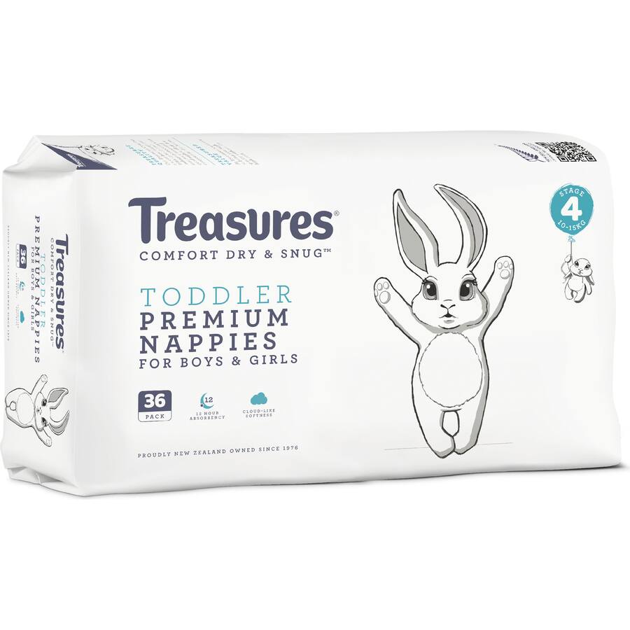 Treasures Nappies Toddler 10-15Kg Bulk Pack