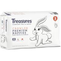 treasures nappies crawler 6-11kg bulk pack (44pk)