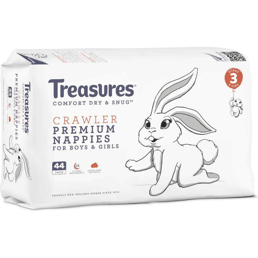Treasures Nappies Crawler 6-11Kg Bulk Pack