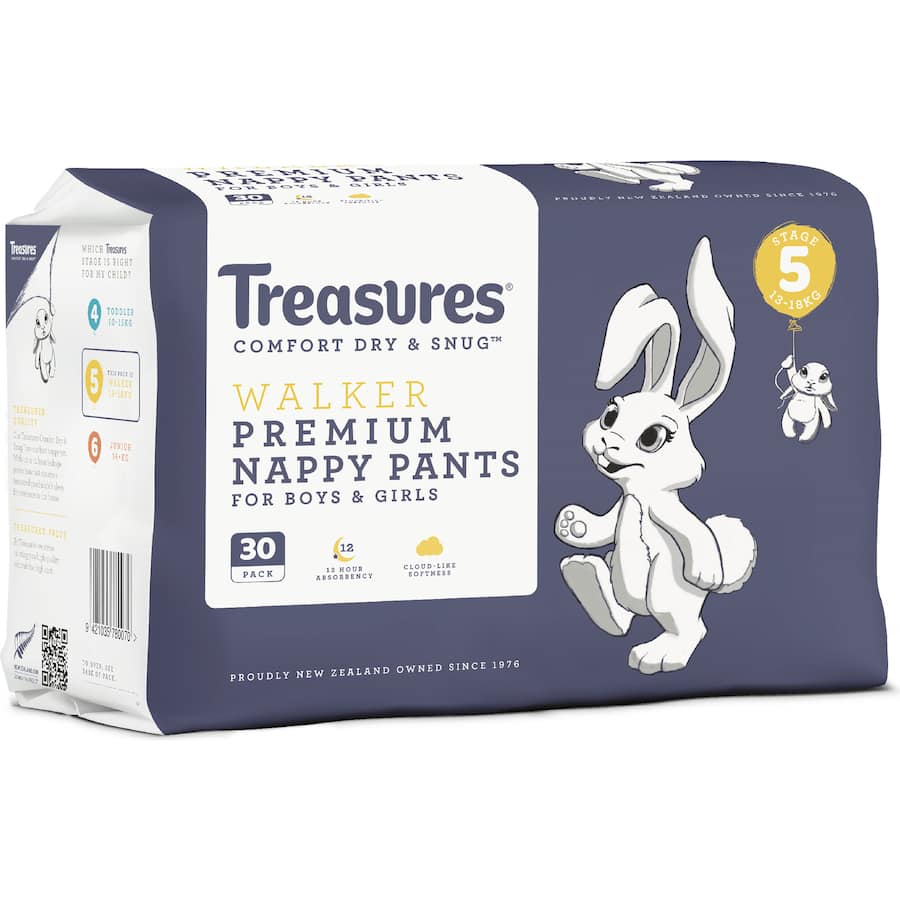 Treasures Nappy Pants Walker 13-18Kg Bulk Pack