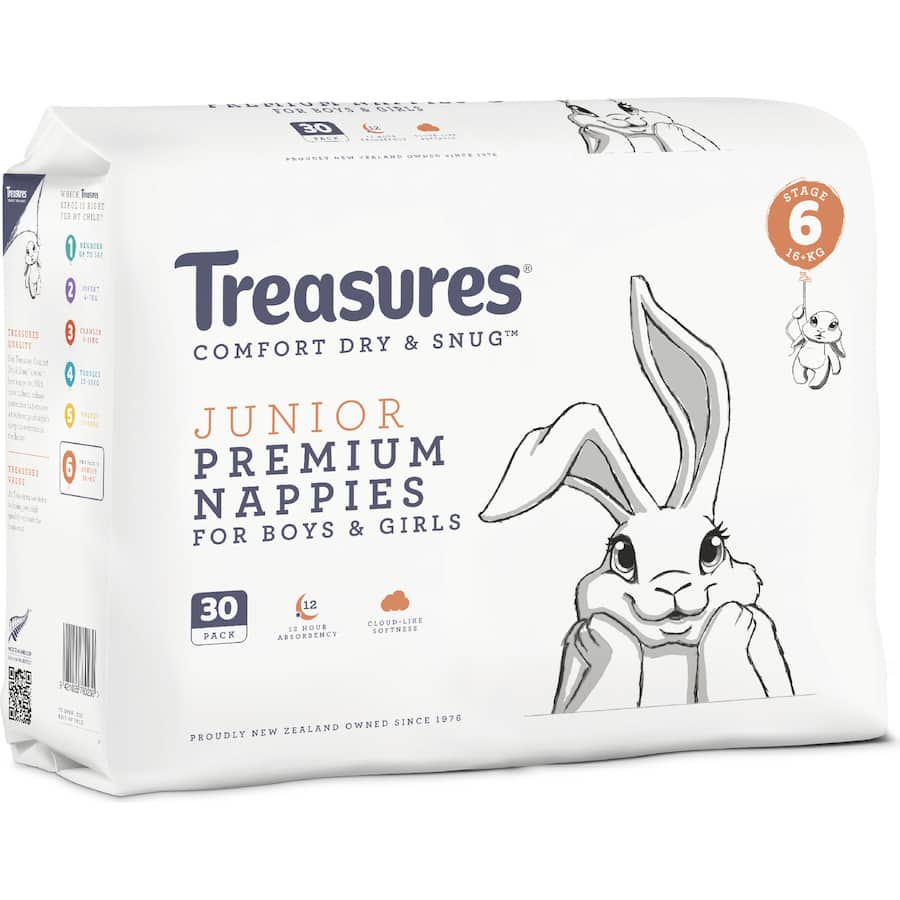 Treasures Nappies Junior 16Kg+ Bulk Pack