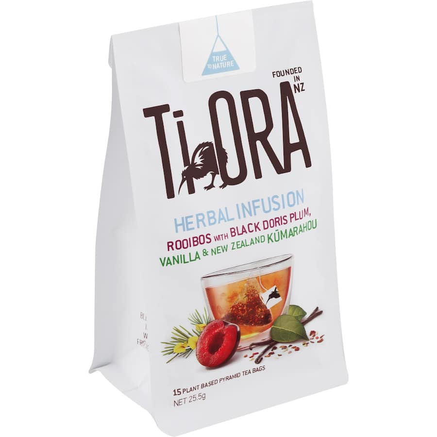Ti Ora Herbal Tea Bags Rooibos With Black Doris Plum